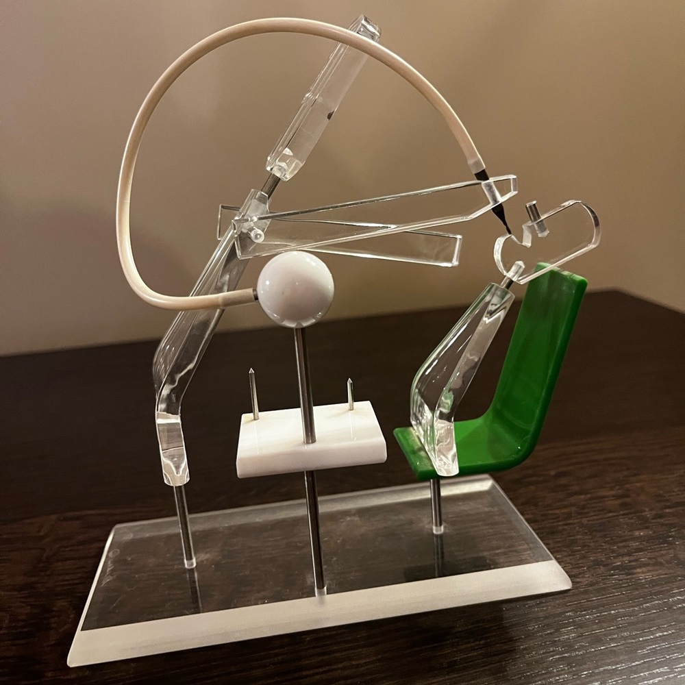 Vintage Acrylic Sculpture WALTER GREAME Original Signed Dentist Pop Art Memphis